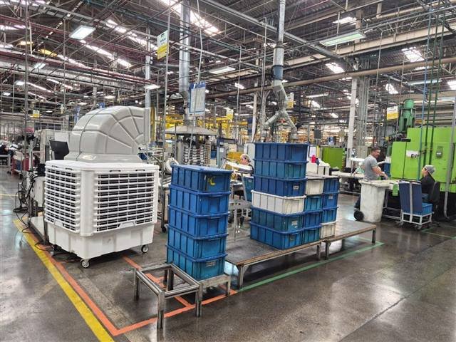 Climatizador em linha de produção